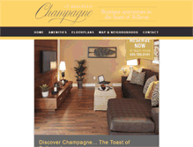 Tablet Screenshot of champagneapartments.com